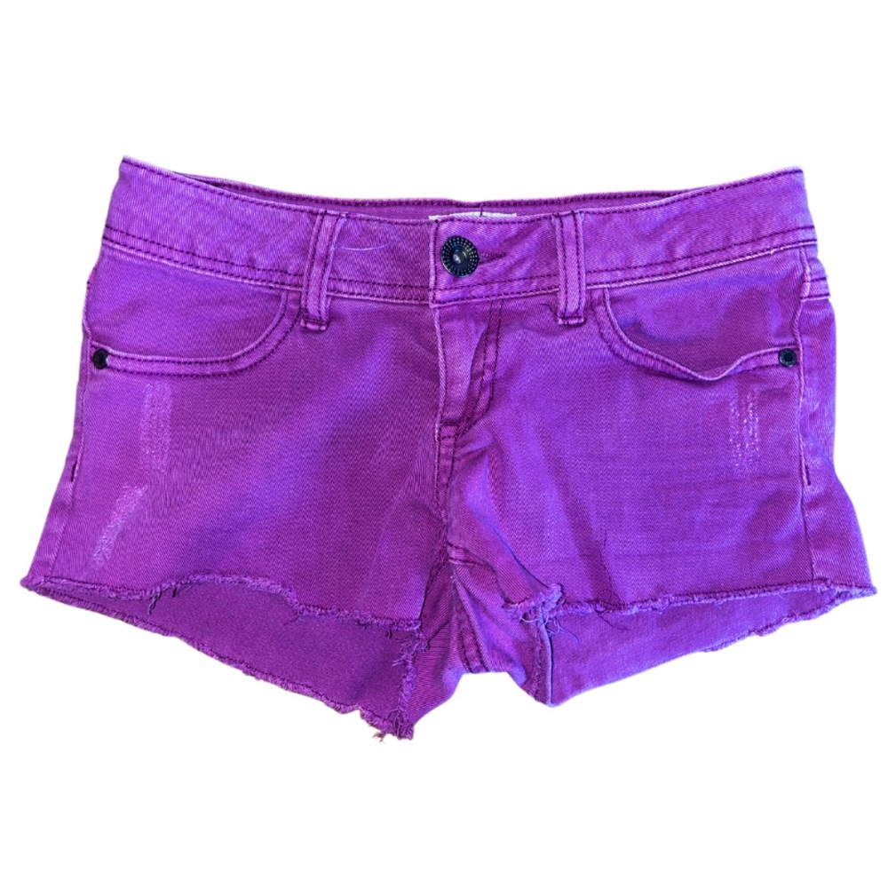 lavender low rise distressed shorts | mudd | size 3